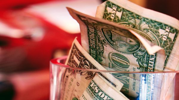 money in jar