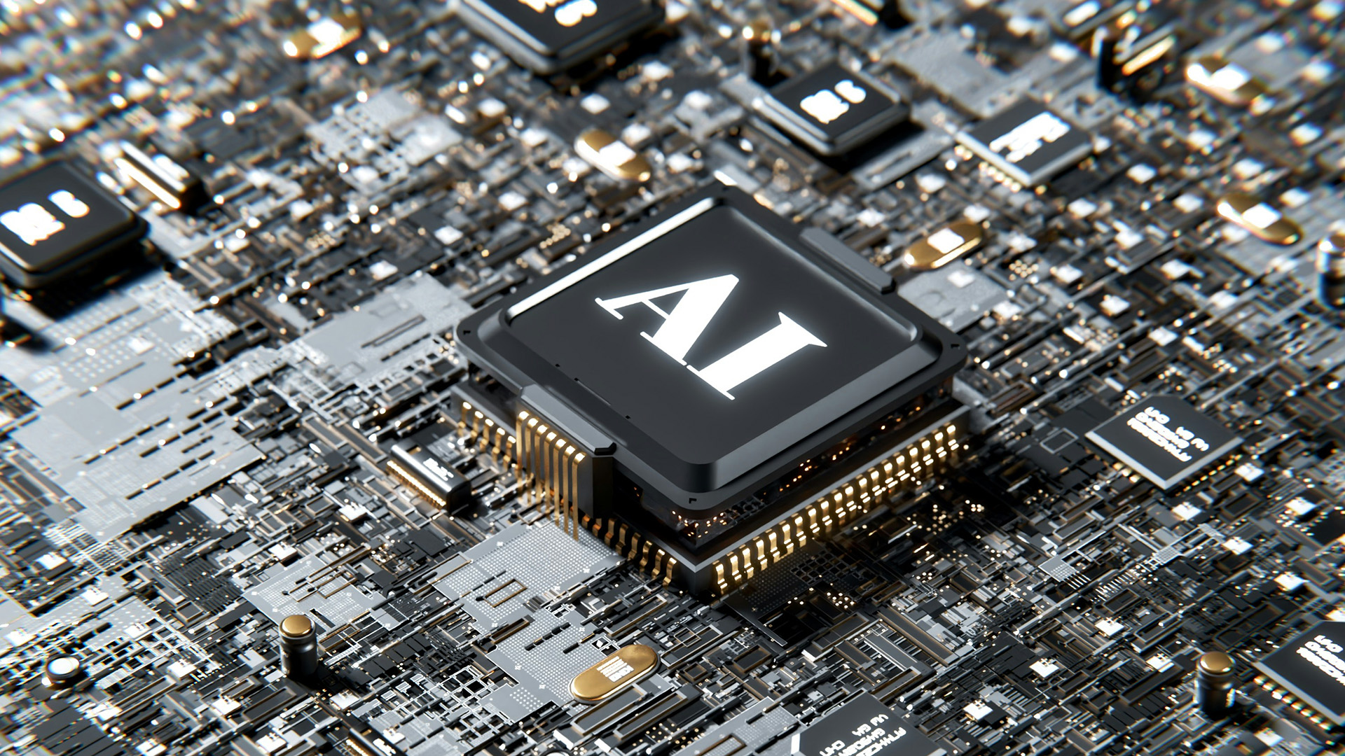 Computer circuit board with an AI component