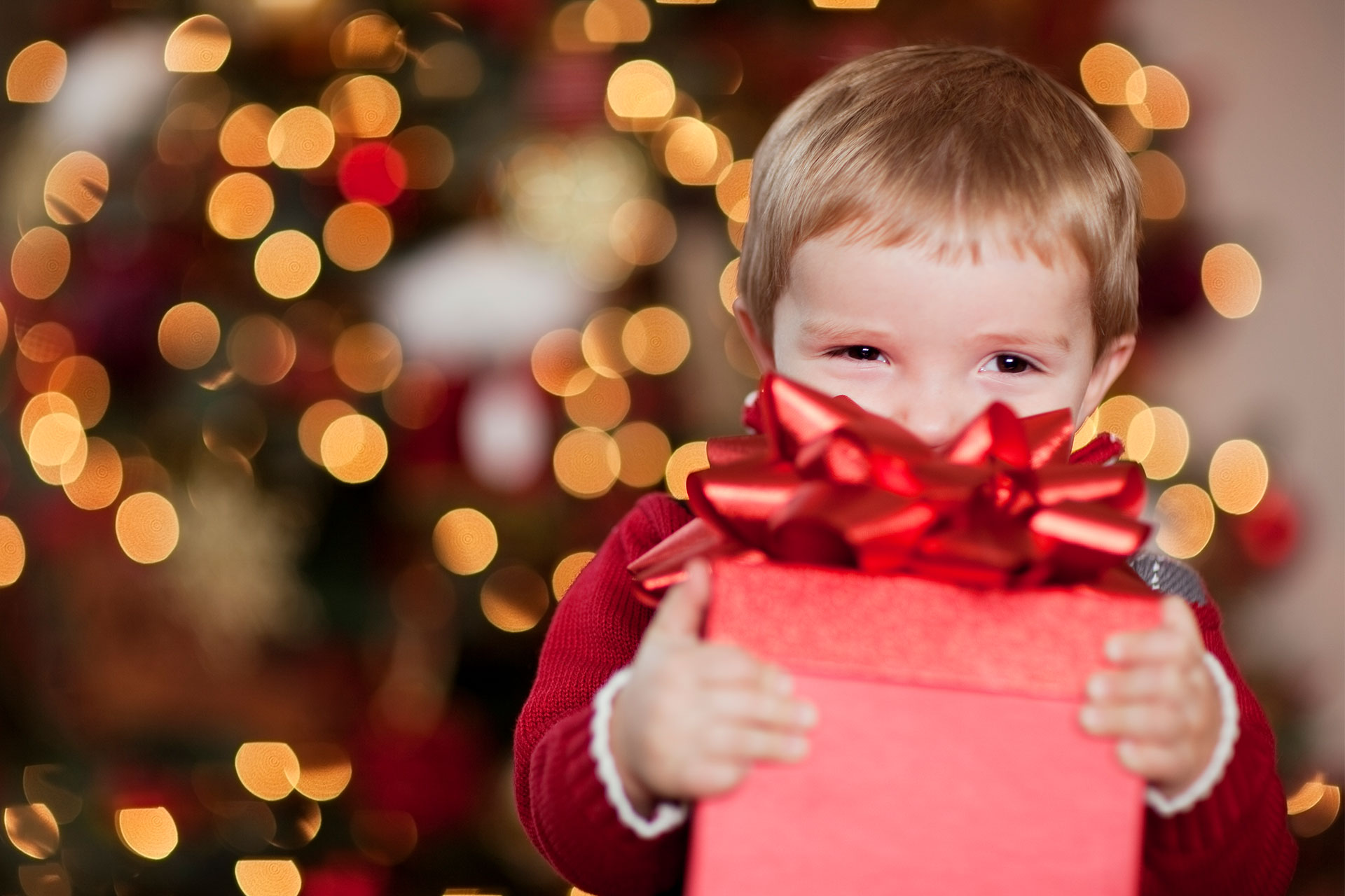 Boy with gift box