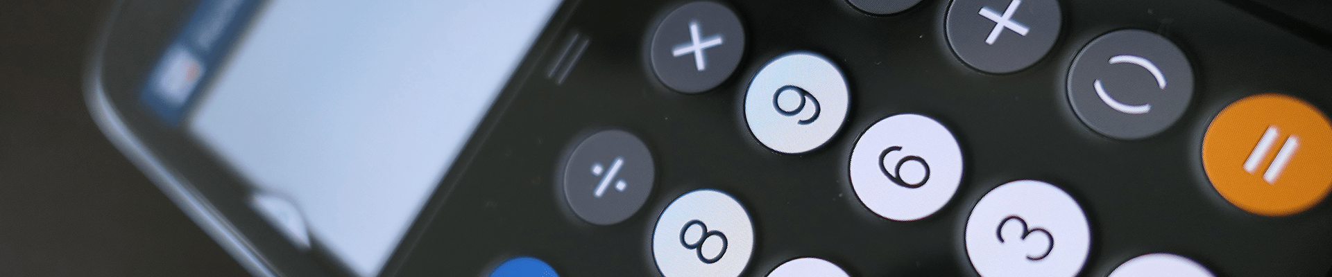 Close up of calculator