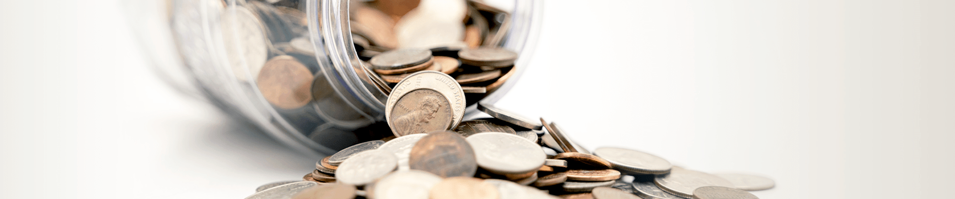 coins and jar savings