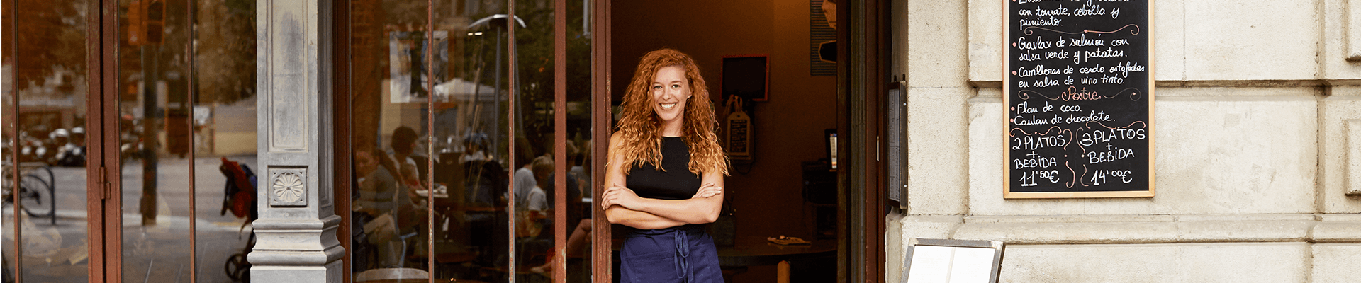woman business owner outside