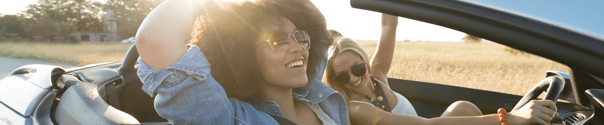 women in convertible
